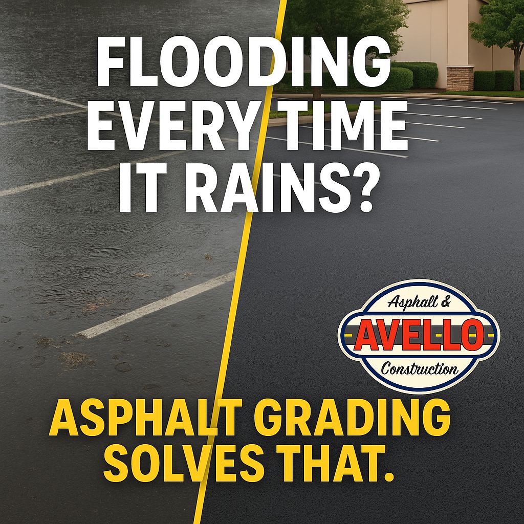 How Proper Asphalt Grading Prevents Parking Lot Flooding During Rainstorms — commercial asphalt project photo, Hudson Valley NY