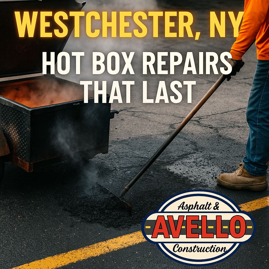 How Avello’s Hot Box Repairs Keep Westchester Paving Projects Smooth and Reliable — commercial asphalt project photo, Hudson Valley NY