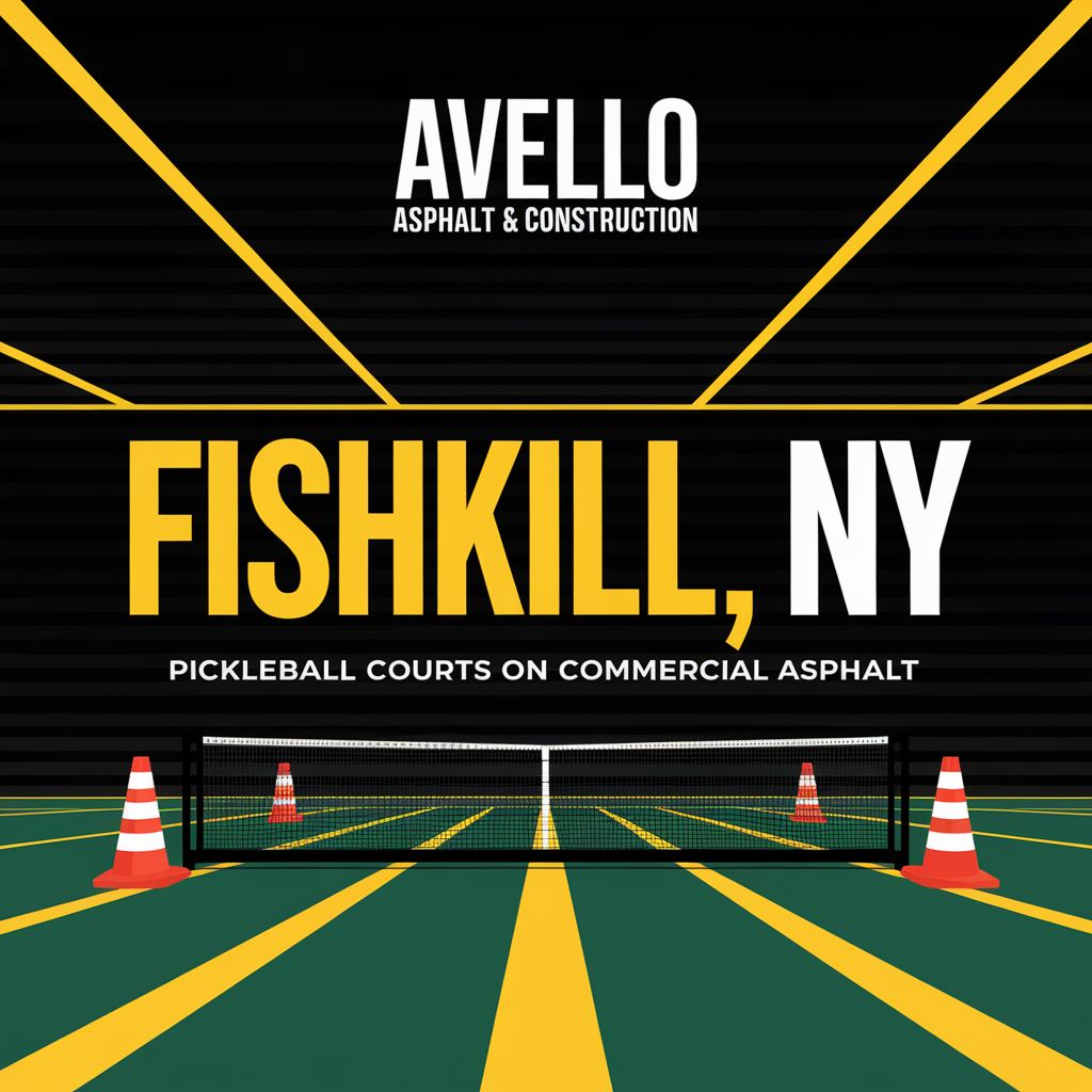Avello Asphalt Helps Fishkill Respond to Pickleball’s Popularity With Commercial Court Installations — commercial asphalt project photo, Hudson Valley NY