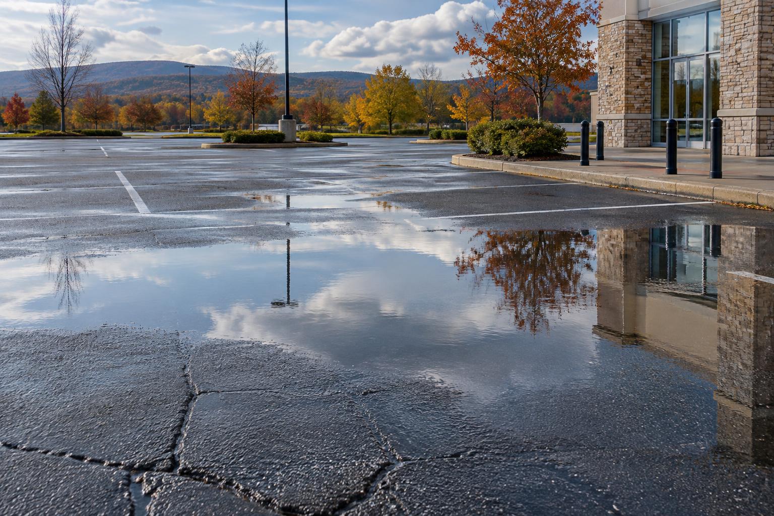 Blog Posts: Water Ponding in Shopping Center Lots: Fishkill Paving Contractor Cites Causes