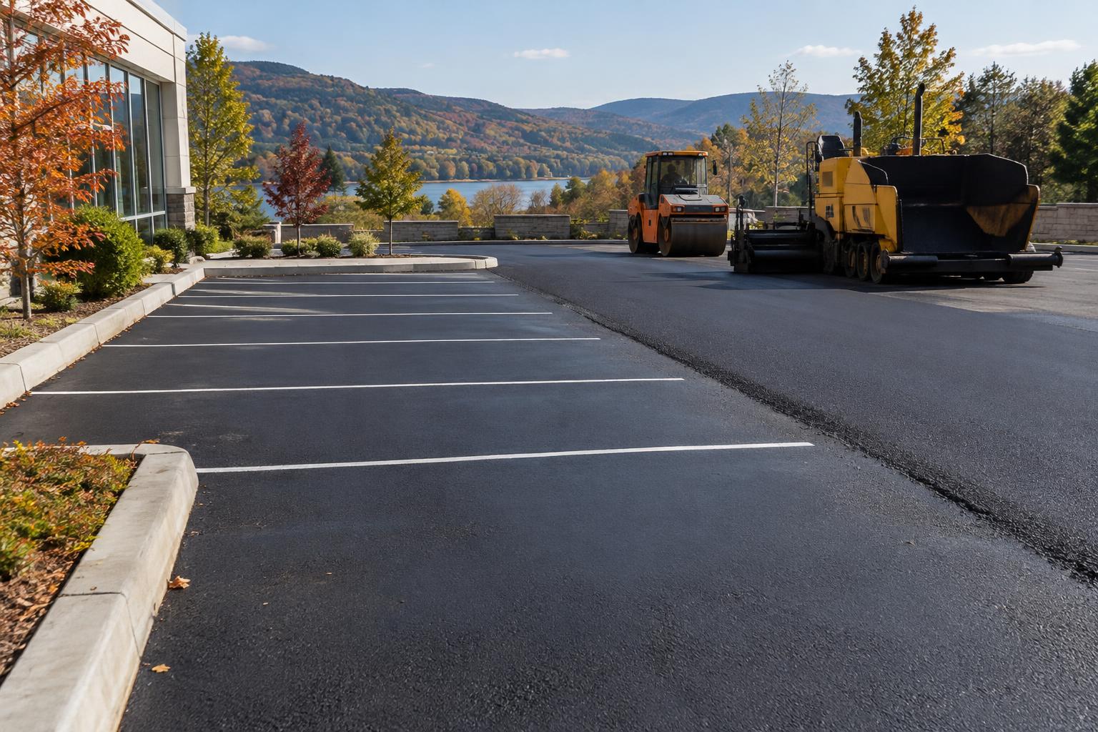Illustration for: Commercial Asphalt Paving Costs in Beacon, NY: Budgeting Factors Explained