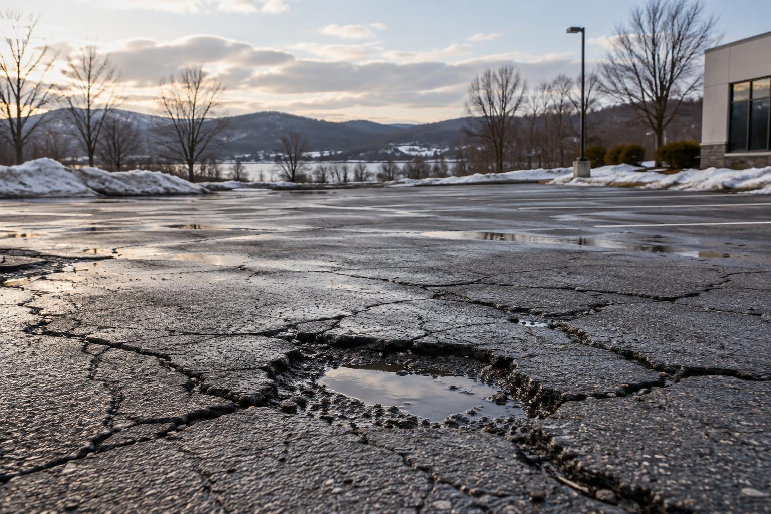 Blog Posts: Why Parking Lots Crack in Winter | Hudson Valley Paving Contractor Explains